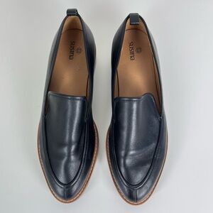 Susina Kaira-Lea Loafers Womens 6M Black Leather Slip-On Lug Sole Comfort Shoes